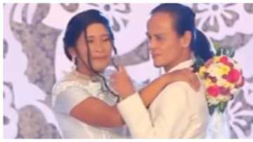Lalaking "nanay" at babaeng "tatay", kinasal na matapos ang 20 taon na pagsasama