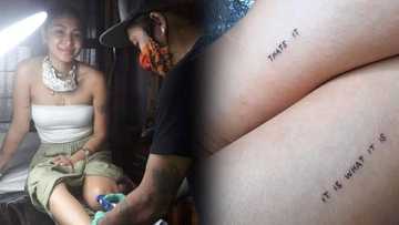 Tattoo shop, dinepensahan ang "thats it" tattoo ni Nadine Lustre mula sa mga bashers