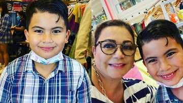 Dina Bonnevie meets her 'youngest admirer' Iñigo at the La Bonne Vie booth