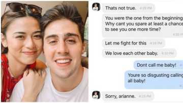 Arianne Bautista posts screenshots of messages regarding her cheating allegations against her ex-boyfriend