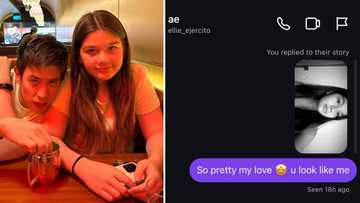 Jake Ejercito, makulit na nag-react sa hindi pag-reply ni Ellie sa 'u look like me' message niya