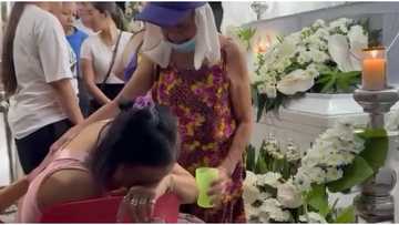 Emosyonal na tagpo sa burol ng 14-anyos na pinagsasaksak ng schoolmate, viral