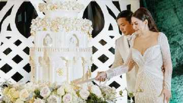 Bonggang wedding cake nina Ara Mina at Dave Almarinez, hinangaan ng netizens