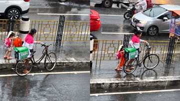 Lolang delivery rider, umantig sa netizens matapos mag-viral ang video sa gitna ng ulan