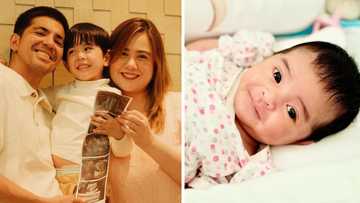 Nicole Donesa introduces her newborn baby with Mark Herras