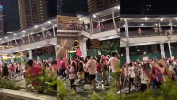 Video of Kakampinks belting out roar as they leave Emerald Ave., viral