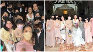 Maxene, Saab Magalona spotted at their brother Nicolo's wedding