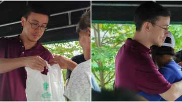 Arjo Atayde brings relief goods to residents of Barangay Talayan amid controversy
