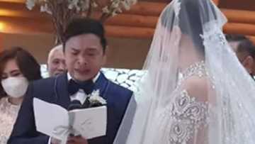 Dave Almarinez, emosyonal, lumuha, habang sinasambit ang marriage vows kay Ara Mina