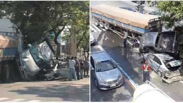 8 vehicles trapped in road accident in Taguig