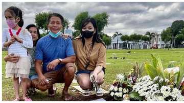 Camille Ann Miguel, dinalaw puntod ni Jovit Baldivino kasama ang pamilya nito
