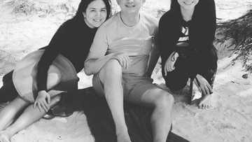 Mariel Padilla, together with Robin and Isabella, bonds with her dad at the beach