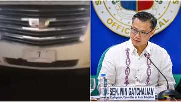 Luxury car na may pekeng plaka na “7”, nakarehistro sa kompanya ng kapatid ni Sen. Win Gatchalian