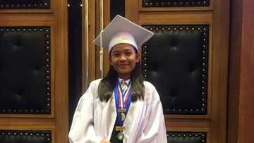 Lyca Gairanod receives medals during her graduation