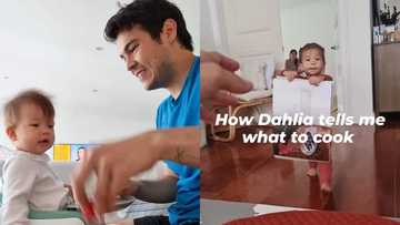 Video of baby Dahlia showing her dad Erwan Heussaff "what to cook" goes viral