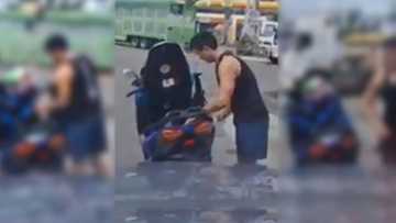 Video ng traffic light na matagal mag green, viral; nagawa pang maligo ng motorista sa tagal ng paghihintay