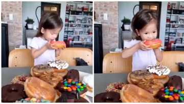 Adorable video of Dahlia Amélie Heussaff eating doughnut goes viral