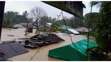 Baha sa Agusan del Sur, hanggang bubong ng mga bahay dahil kay 'Vicky'