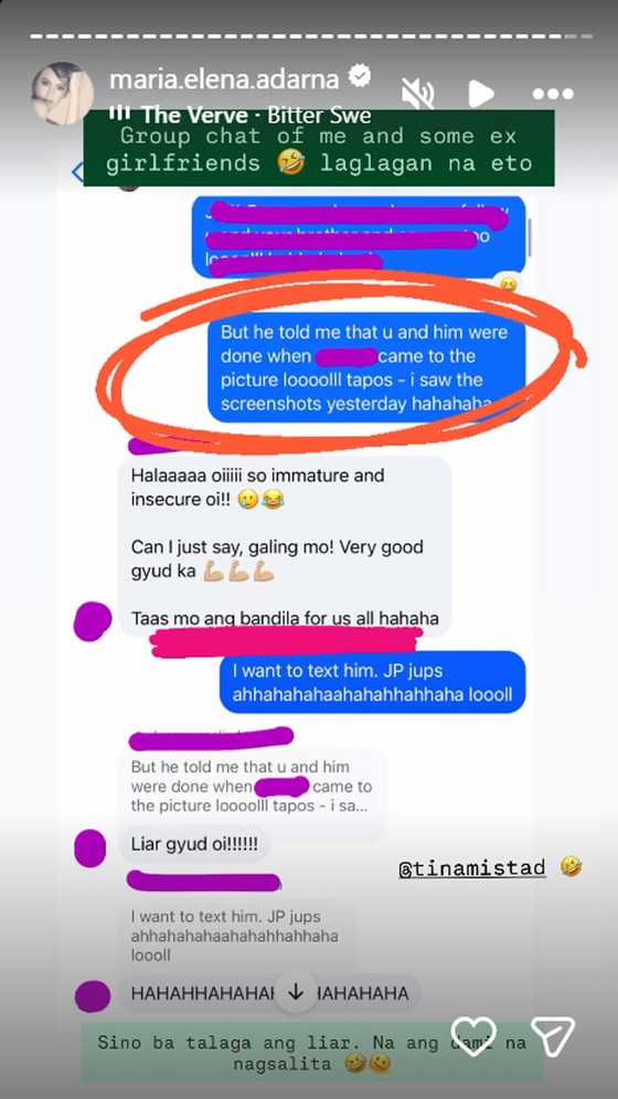 Ellen Adarna shares screenshot of convo in GC with some ex-girlfriends ...