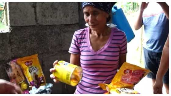 Mag-lola na nabigyan ng tulong mula USA, nagbigay ng kamote bilang pasasalamat