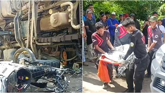 3 rider, patay matapos mahagip ng truck na nawalan umano ng preno; mga biktima, nahulog pa sa bangin