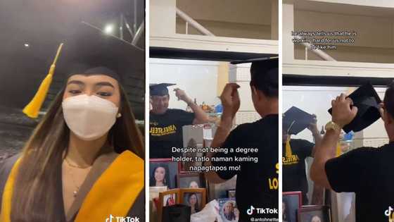 Amang hindi nakapagtapos, nasilip ng anak na sinusuot kanyang grad cap: "Tatlo kaming napagtapos niya"