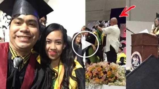 This girl graduates cumlaude but when her father went onstage, he received a standing ovation and here's why