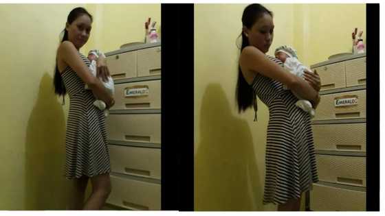 Nakakatakot! Babae, iba raw ang 'anino' na nakunan sa larawan habang karga ang kanyang pamangkin