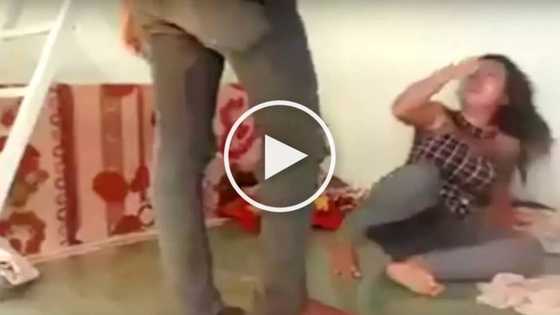 Abusive husband caught on video viciously beating up his helpless wife at home
