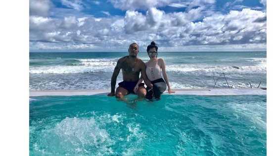 Alaska Aces forward Calvin Abueva flaunts new model girlfriend at the beach