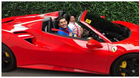 Aba matindi! Willie Revillame lets Josh Aquino ride his flashy 25 Million worth Ferrarri car