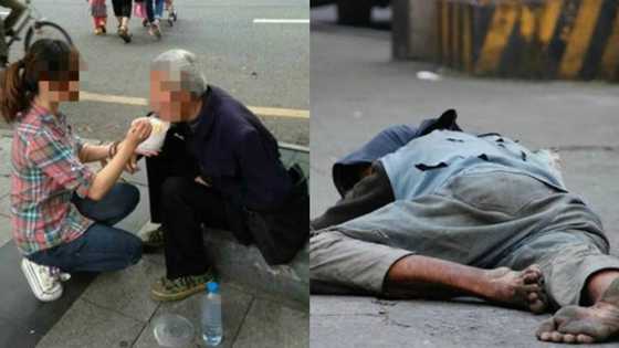 College student shares tearful experience meeting an abandoned old beggar she befriended who died when she returned to see him