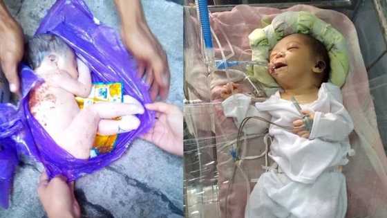 PHOTOS: Strangers in Valuenzela City rescue newborn BABY found in the TRASH