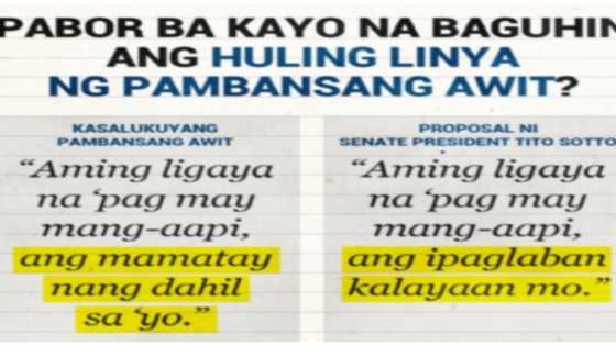 Netizens, hindi mapigilan magreact sa panukalang baguhin ang huling linya ng Lupang Hinirang