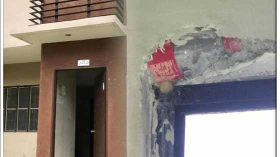Homeowner, nawindang sa bote ng softdrink na natagpuang nakabaon sa pader