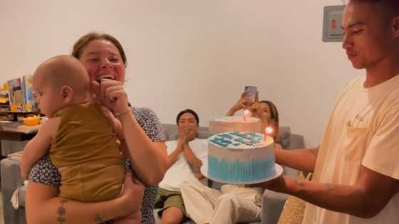 Andi Eigenmann gets emotional during her 1st birthday party in Siargao