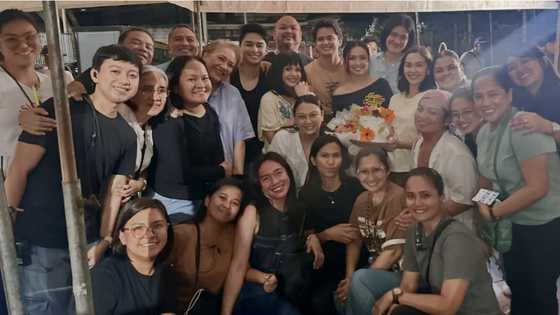 Kathryn Bernardo, celebrates birthday with co-stars on set