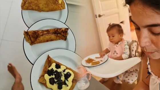 Erwan Heussaff calls Dahlia and Tili "food critics"; cooks breakfast for them