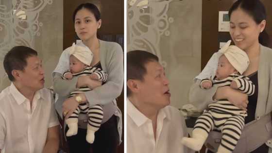 Cute reaction ng baby ni Toni Gonzaga na si Polly sa pagkanta ni Bonoy Gonzaga, kinaaliwan