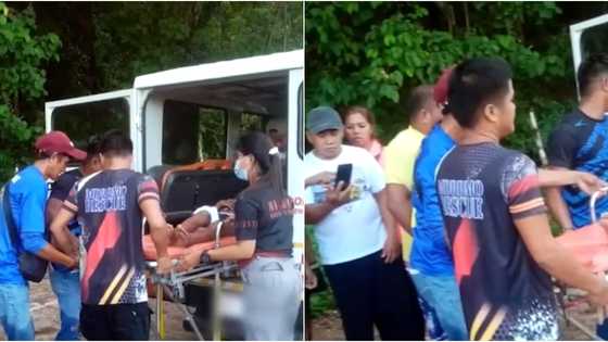 4 na magkakaanak kabilang ang 2 menor-de-edad, natamaan ng batong bumagsak mula sa bundok
