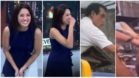 Gretchen Ho, tawang-tawa habang nagre-report dahil sa video ng ibinatong turon kay Isko Moreno