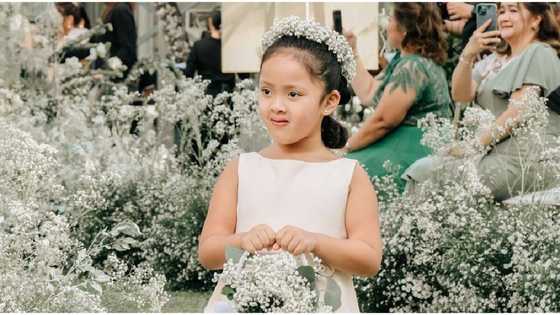 Vic Sotto and Pauleen Luna's daughter Tali shines as flower girl at Kathleen Hermosa's wedding