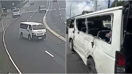 Van sinalpok ng isa ring van na nawalan umano ng kontrol, 4 patay at 2 sugatan