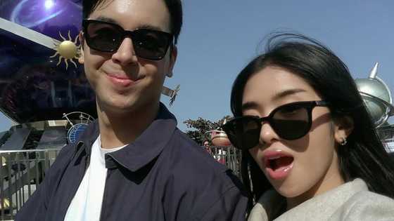 Leon Barretto celebrates Sophia Laforteza as Katseye performs at 2026 Grammys