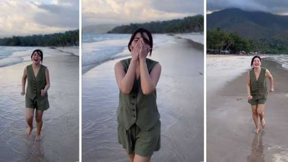 Video ni Kyla Alvarez na tawang-tawa sa "dramatic" beach vid niya, viral: "Hindi ko kayaaaa"