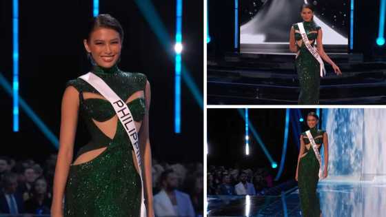 Pagrampa ni Michelle Dee sa evening gown portion ng Miss Universe 2023 prelims, viral