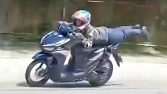 LTO asks viral motorcycle rider an explanation for the dangerous 'superhero' pose while driving