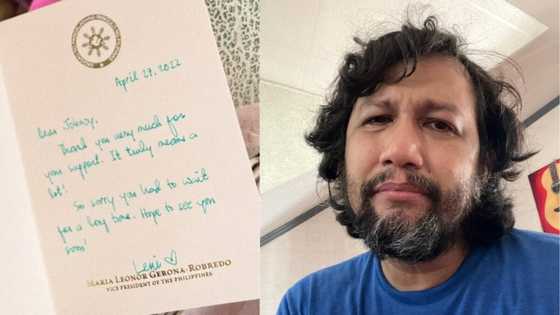 Johnoy Danao, naluha nang magpa-thank you sa kanya si VP Leni Robredo