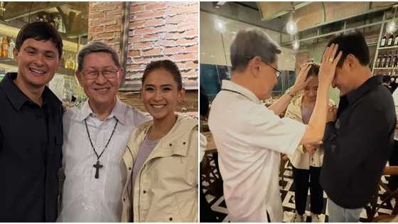 Sarah Geronimo, Matteo Guidicelli receive blessing from Cardinal Tagle