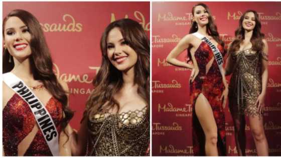 Catriona Gray finally meets her stunning Madame Tussauds wax figure